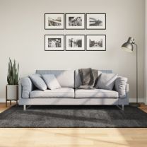  Vloerkleed shaggy hoogpolig modern 140x200 cm antraciet