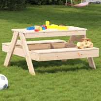  Picknicktafel voor kinderen 88x97x52 cm massief grenenhout