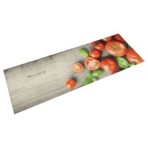  Keukenmat wasbaar tomatenprint 45x150 cm fluweel