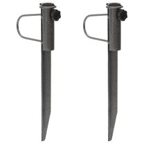  Parasolstandaards met pennen 2 st 19x42 cm gegalvaniseerd staal