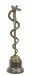 A BRONZE ROD OF ASCLEPIUS