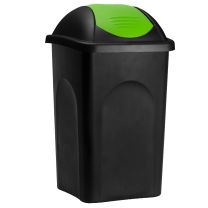 Deuba Afvalbak zwart/groen 60 liter