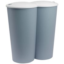 Dubbele vuilnisbak blauw, prullenbak, 2 x 25 liter