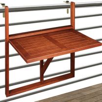 Casaria - Balkon hangtafel - Acaciahout 65x45x87cm FSC-gecertificeerd inklapbaar