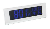 Fackelmann hoogwaardige digitale radiogestuurde klok/wekker/thermometer wit