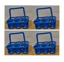 Centi Home Flessendrager 28 x 32,5 x 23,5 cm - Blauw , set van 4 stuks
