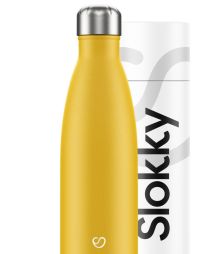 Slokky Matte Geel Thermosfles & Drinkfles - 500ml