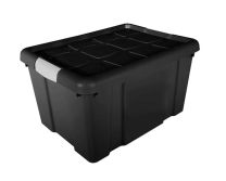 Opbergbox met deksel - opbergdoos 16 liter zwart
