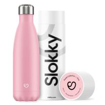 Slokky Pastel Roze Thermosfles & Drinkfles - 500ml - RVS Dop