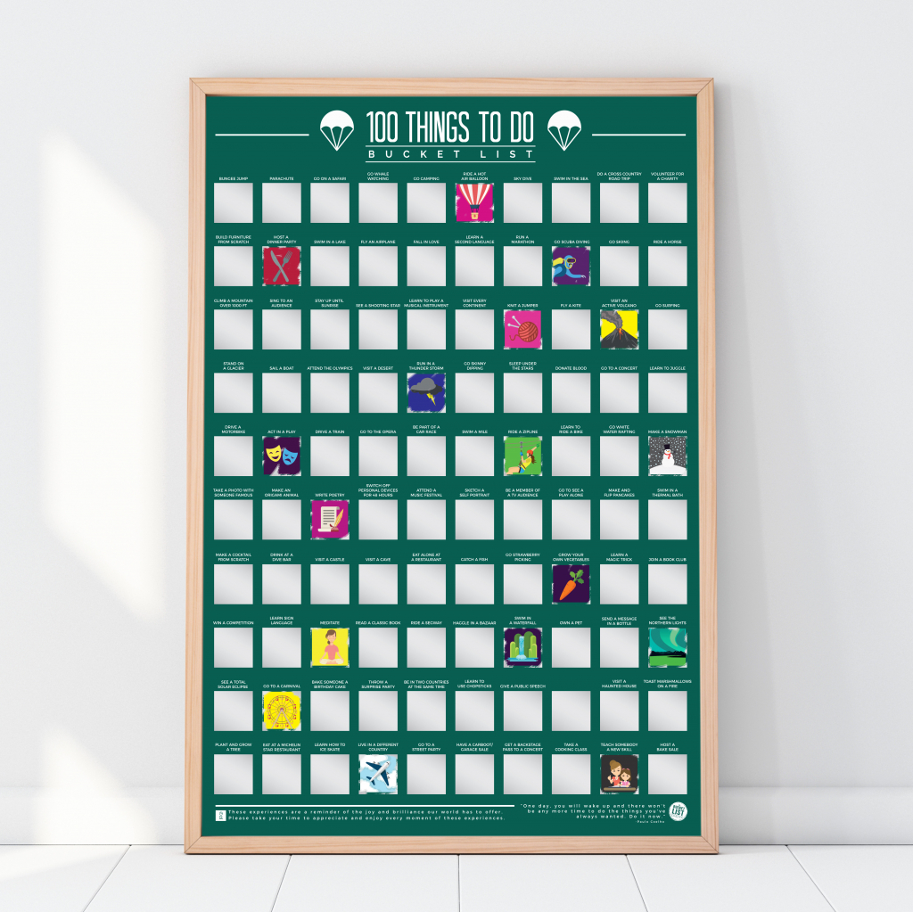 Gift Republic Scratch Poster - 100 Things To Do
