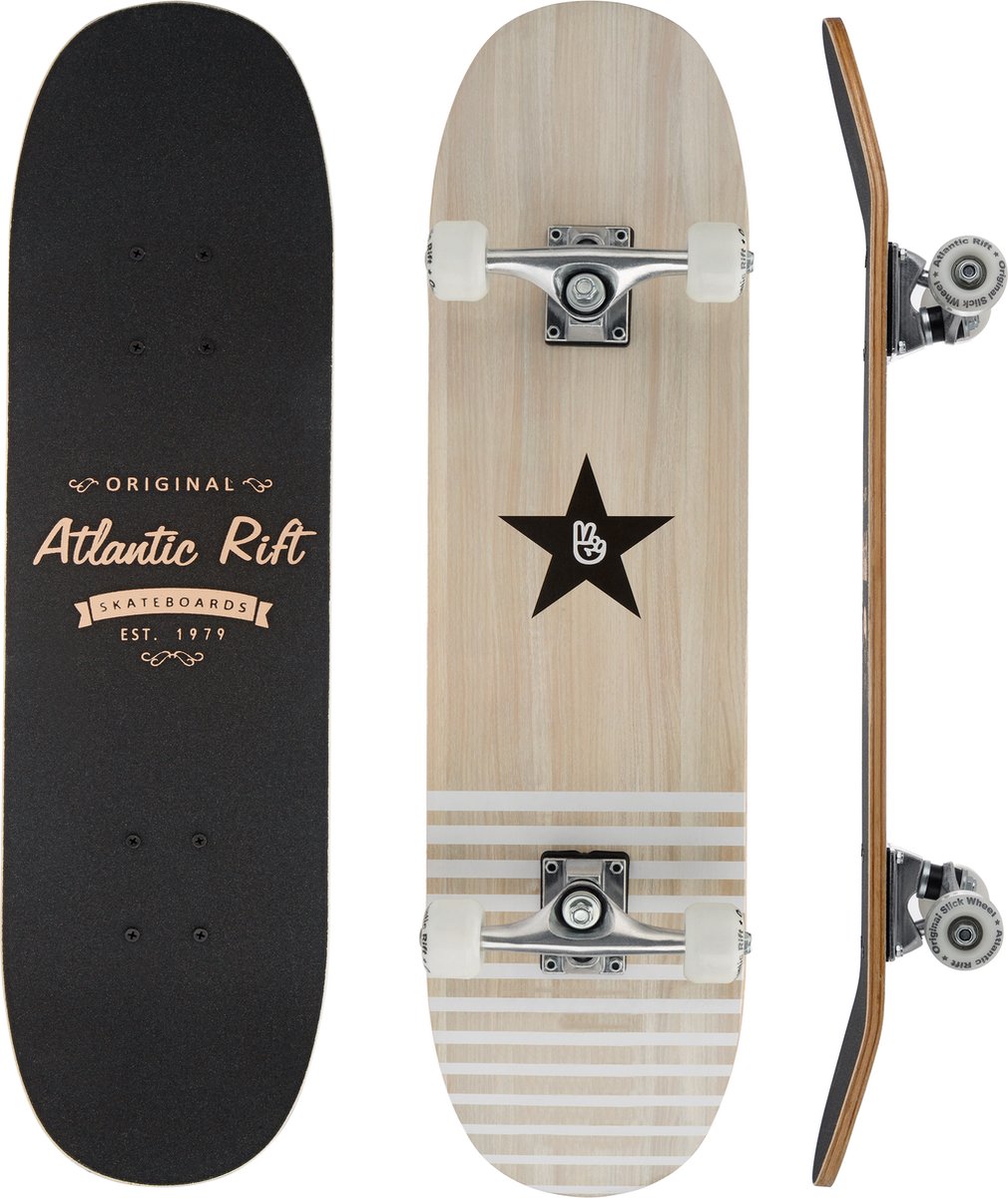Atlantic Rift Skateboard - ABEC 9 Kogellagers - 80x24cm - met ster