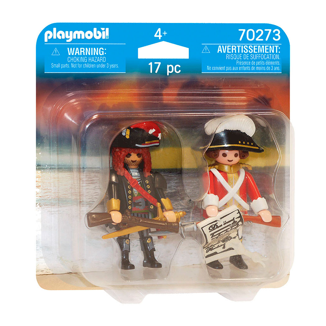 PLAYMOBIL Duo Packs Piratenkapitein en Roodroksoldaat - 70273