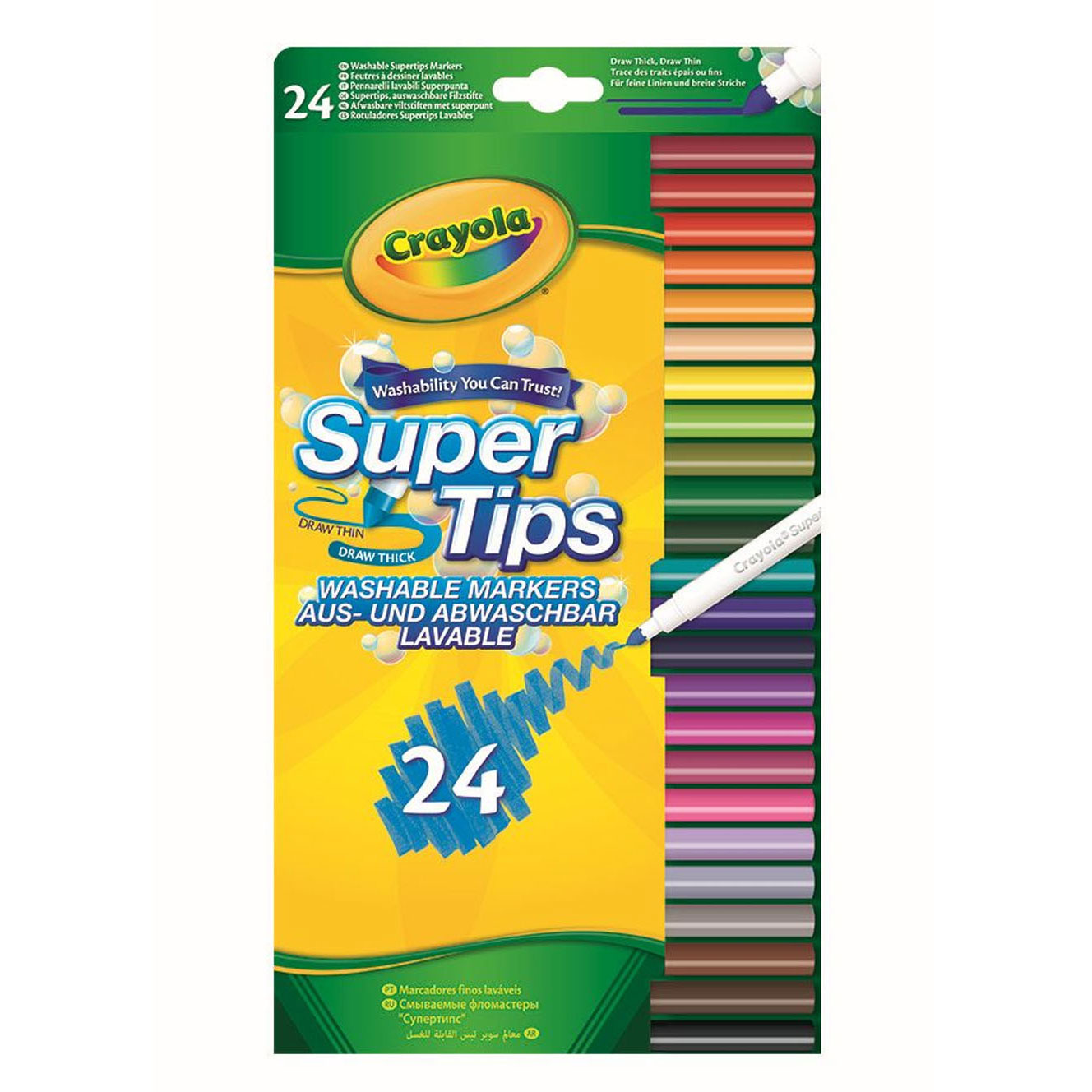 Crayola 24 Viltstiften met superpunt