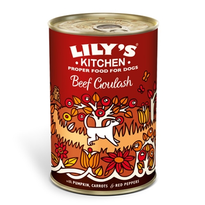 6x400 gr Lily's kitchen dog adult beef goulash hondenvoer
