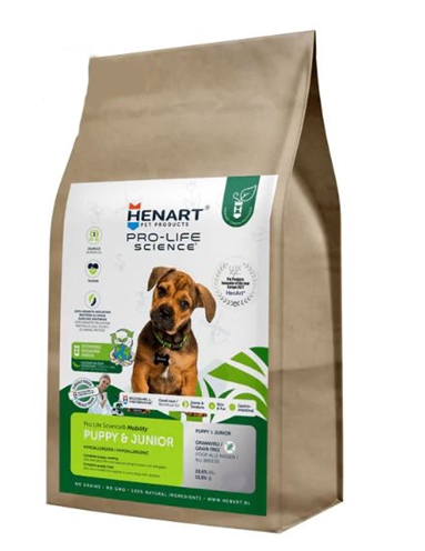 HenArt Insect Puppy/Junior Hypoallergenic honden droogvoer - Neutraal smaak - 5 kg - Hondenbrokken - Graanvrij
