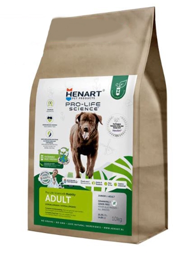 HenArt Insect Adult Hypoallergenic honden droogvoer - Neutraal smaak - 10 kg - Hondenbrokken - Graanvrij