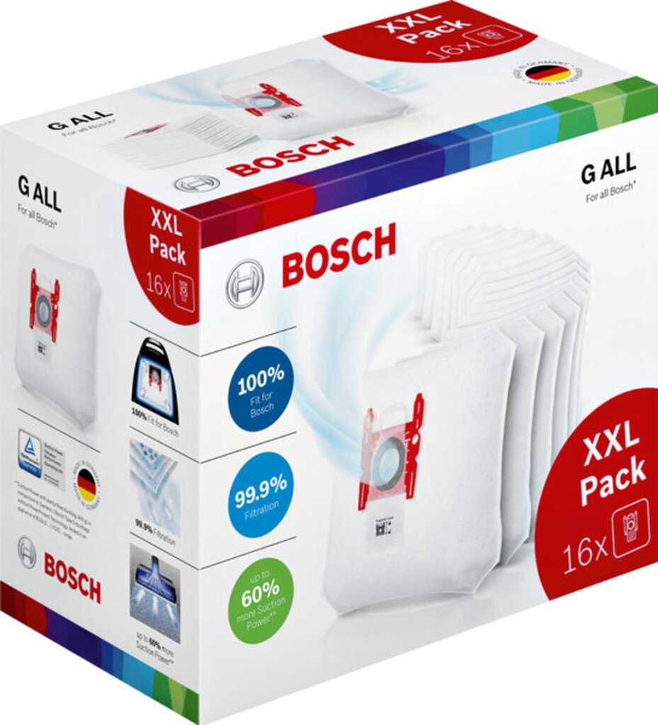 Bosch Voordeelpak Stofzuigerzakken 16 stuks - type G ALL stofzakken BBZ16GALL 17002095