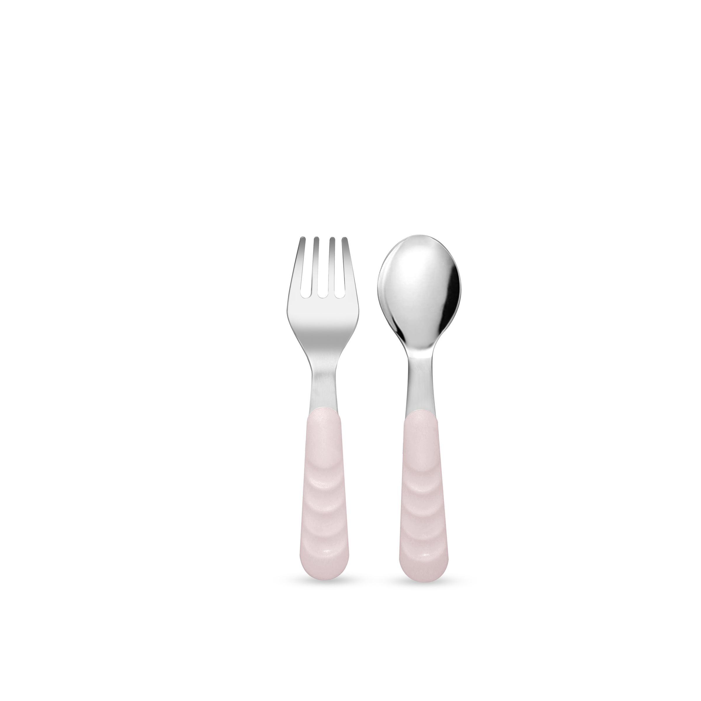 Mobi - Toddler Fork & Spoon Set Petal
